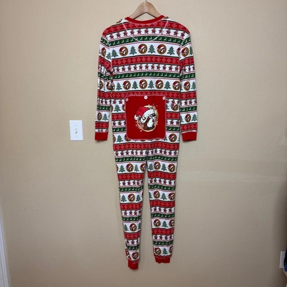 Buc-ees Adult Small Christmas Pajamas Waffle Knit One Piece